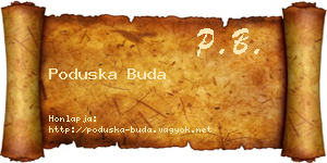 Poduska Buda névjegykártya